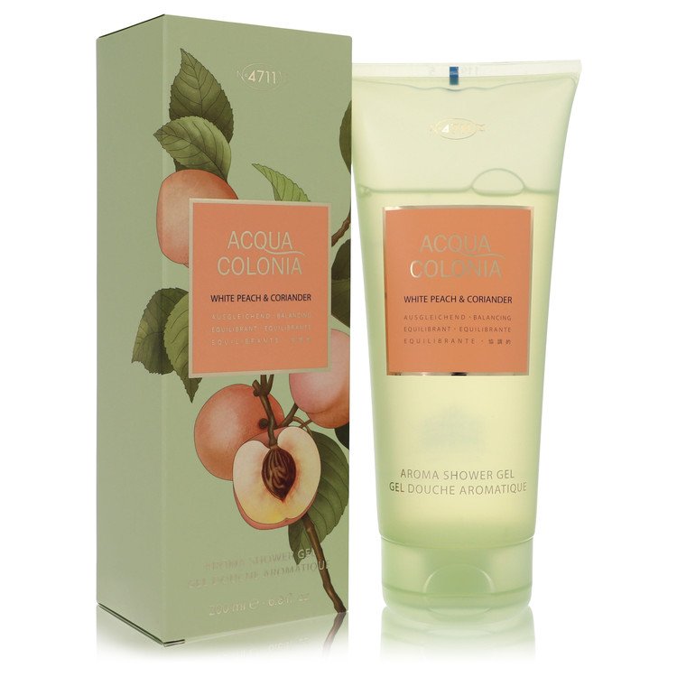 4711 Acqua Colonia White Peach & Coriander 6.8 oz Shower Gel For Women By 4711