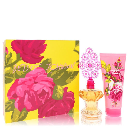Betsey Johnson Gift Set By Betsey Johnson 3.4 oz Eau De Parfum Spray + 6.7 oz Body Lotion For Women By Betsey Johnson