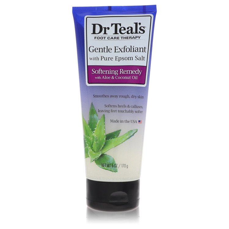 Dr Teal's Gentle Exfoliant With Pure Epson Salt 6 oz Gentle Exfoliant with Pure Epsom Salt Softening Remedy with Aloe & Coconut Oil (Unisex) For Women By Dr Teal's