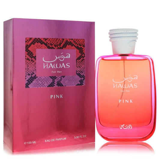Hawas Pink 3.38 oz Eau De Parfum Spray For Women By Rasasi