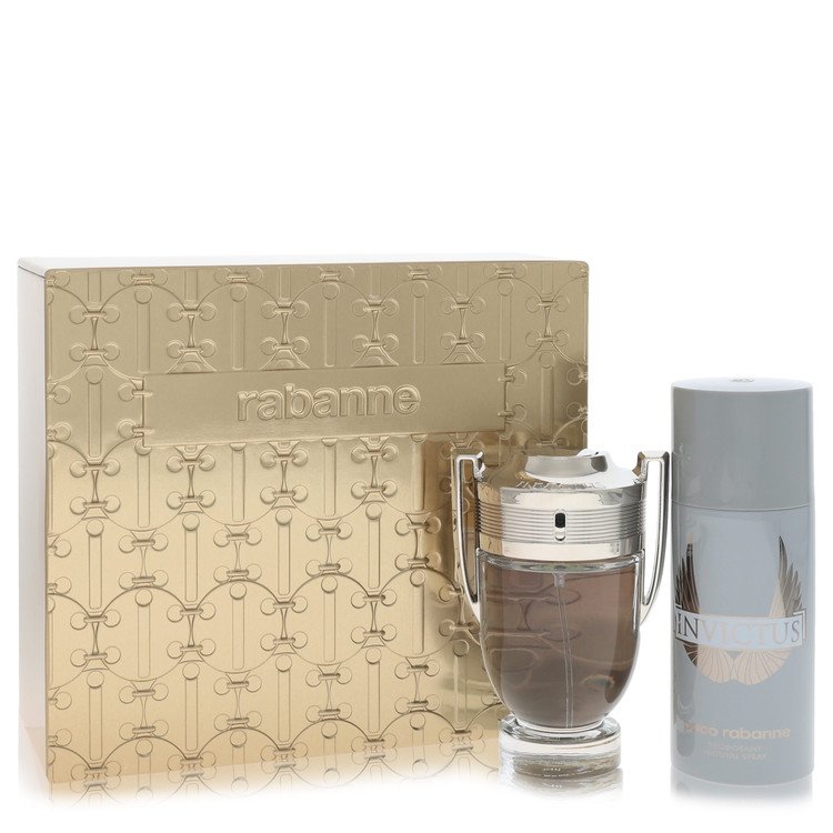Invictus Gift Set By Paco Rabanne 3.4 oz Eau De Toilette Spray + 5.1 oz Deodorant Spray For Men By Paco Rabanne