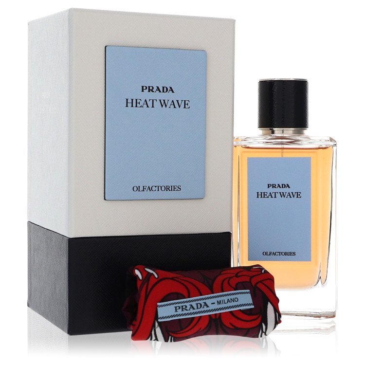 Prada Olfactories Heat Wave 3.4 oz Eau De Parfum Spray with Gift Pouch (Unisex) For Men By Prada
