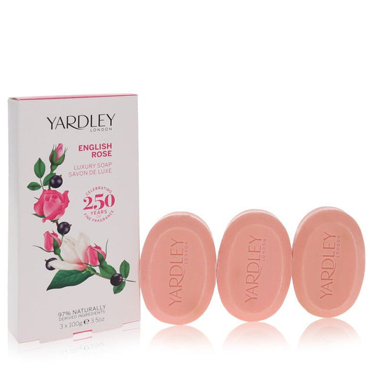 English Rose Yardley 3.5 oz 3 x 3.5 oz  Luxury Soap For Women By Yardley London
